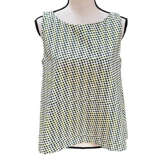 Kate Spade Sleeveless A-Line Polka Dot Blouse Size M 100% cotton. - Picture 1 of 6